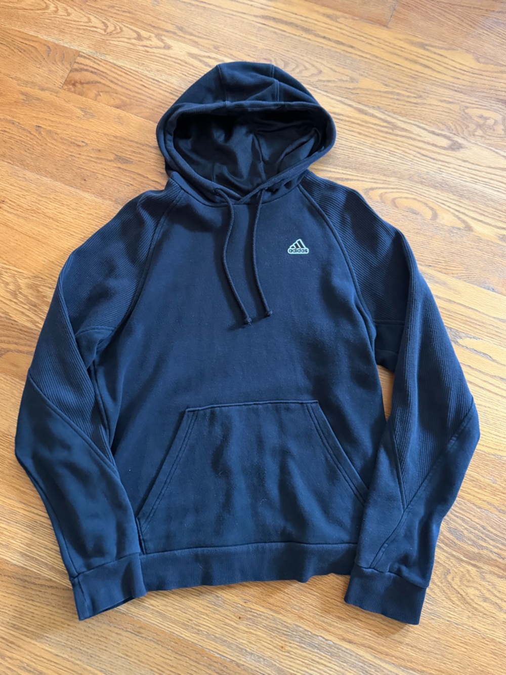 Adidas Men's Black Hoodie Sweatshirt